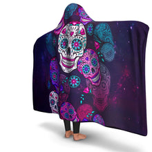 Load image into Gallery viewer, Sugar Skull Hooded Blanket - Urban Celt