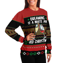 Load image into Gallery viewer, Red and White Ugly Christmas Sweatshirt - Urban Celt