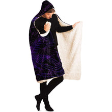 Load image into Gallery viewer, Purple Trippy Leaves Hooded Blanket - Urban Celt