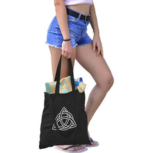 Load image into Gallery viewer, Celtic Knot Black Tote Bag
