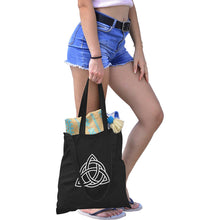 Load image into Gallery viewer, Celtic Knot Black Tote Bag - Urban Celt