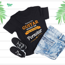 Load image into Gallery viewer, Playing the Guitar Saved Me T-shirt - Urban Celt