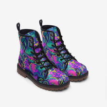Load image into Gallery viewer, Cute Floral Abstract Vegan Leather Boots - Urban Celt
