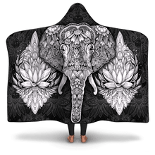 Load image into Gallery viewer, Mandala Elephant Hooded Blanket - Urban Celt