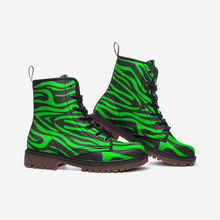 Load image into Gallery viewer, Neon Green Vegan Leather Boots

