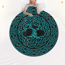 Load image into Gallery viewer, Celtic Norse Tree of Life Circular Blanket - Urban Celt