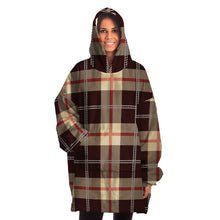 Load image into Gallery viewer, Cream & Brown Tartan Snug Hoodie - Urban Celt