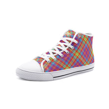 Load image into Gallery viewer, Rainbow Tartan Plaid High Top Canvas Shoes - Urban Celt