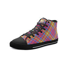 Load image into Gallery viewer, Rainbow Tartan Plaid High Top Canvas Shoes - Urban Celt