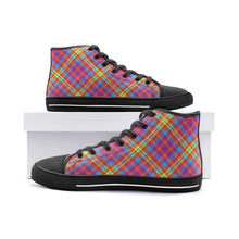 Load image into Gallery viewer, Rainbow Tartan Plaid High Top Canvas Shoes - Urban Celt