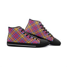 Load image into Gallery viewer, Rainbow Tartan Plaid High Top Canvas Shoes - Urban Celt