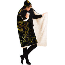 Load image into Gallery viewer, Golden Liquid Abstract Hooded Blanket - Urban Celt
