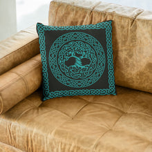 Load image into Gallery viewer, Celtic Norse Tree of Life Pillow - Urban Celt