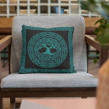 Load image into Gallery viewer, Celtic Norse Tree of Life Pillow - Urban Celt