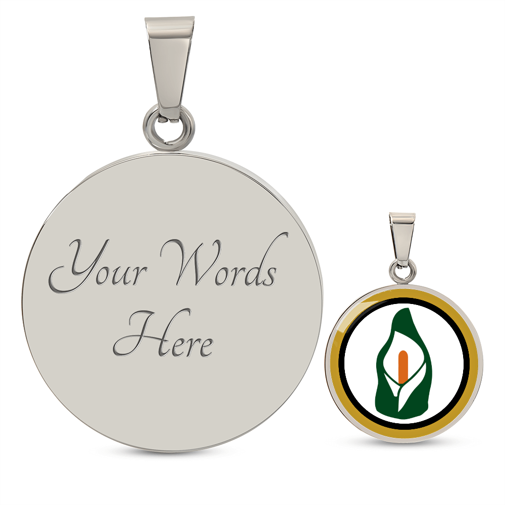 1916 Easter Lily Customizable Circle Pendant - Urban Celt