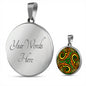 Celtic Spiral Engraved Circle Pendant - Urban Celt