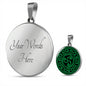 Celtic Triskelion Engraved Circle Pendant Necklace - Urban Celt