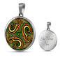 Celtic Spiral Engraved Circle Pendant - Urban Celt