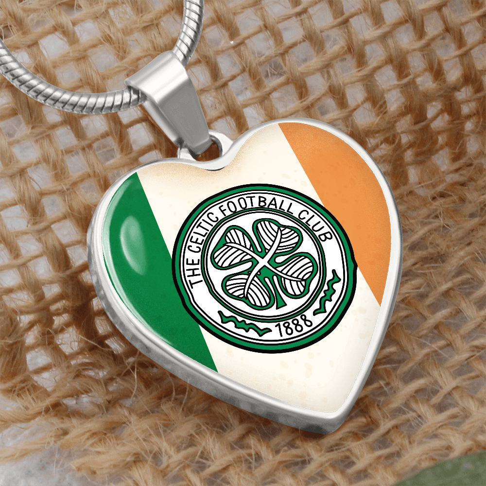 Irish Celtic FC Customizable Heart Pendant