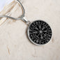 Viking Compass Personalized Circle Pendant Necklace - Urban Celt