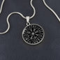 Viking Compass Personalized Circle Pendant Necklace - Urban Celt