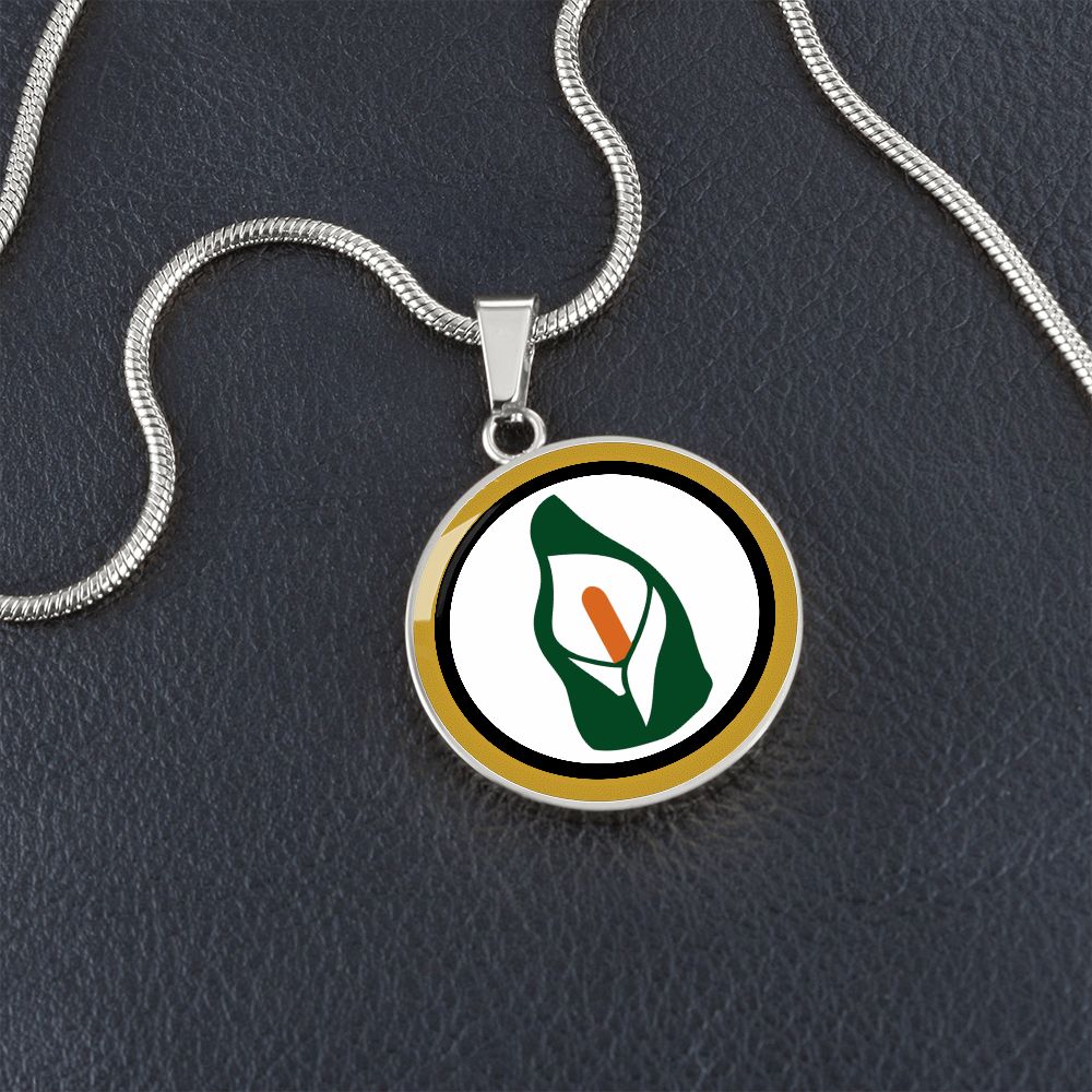 1916 Easter Lily Customizable Circle Pendant - Urban Celt