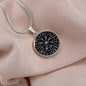 Viking Compass Personalized Circle Pendant Necklace - Urban Celt