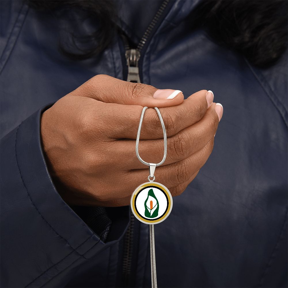 1916 Easter Lily Customizable Circle Pendant - Urban Celt