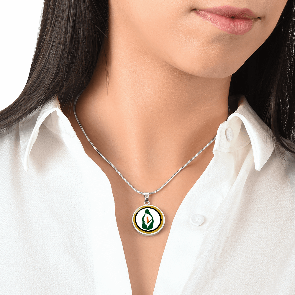 1916 Easter Lily Customizable Circle Pendant - Urban Celt