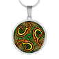 Celtic Spiral Engraved Circle Pendant - Urban Celt