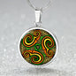 Celtic Spiral Engraved Circle Pendant - Urban Celt