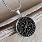 Viking Compass Personalized Circle Pendant Necklace - Urban Celt