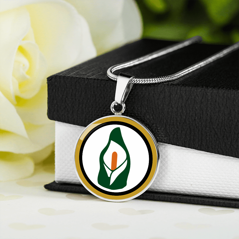 1916 Easter Lily Customizable Circle Pendant - Urban Celt