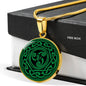 Celtic Triskelion Engraved Circle Pendant Necklace - Urban Celt