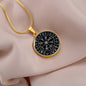 Viking Compass Personalized Circle Pendant Necklace - Urban Celt