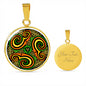 Celtic Spiral Engraved Circle Pendant - Urban Celt