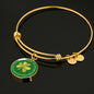 Customizable Irish Shamrock Adjustable Bangle - Urban Celt