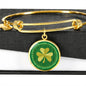 Customizable Irish Shamrock Adjustable Bangle - Urban Celt