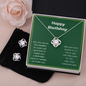 Irish Birthday Blessing Celtic Love Knot Earring & Necklace Set - Urban Celt