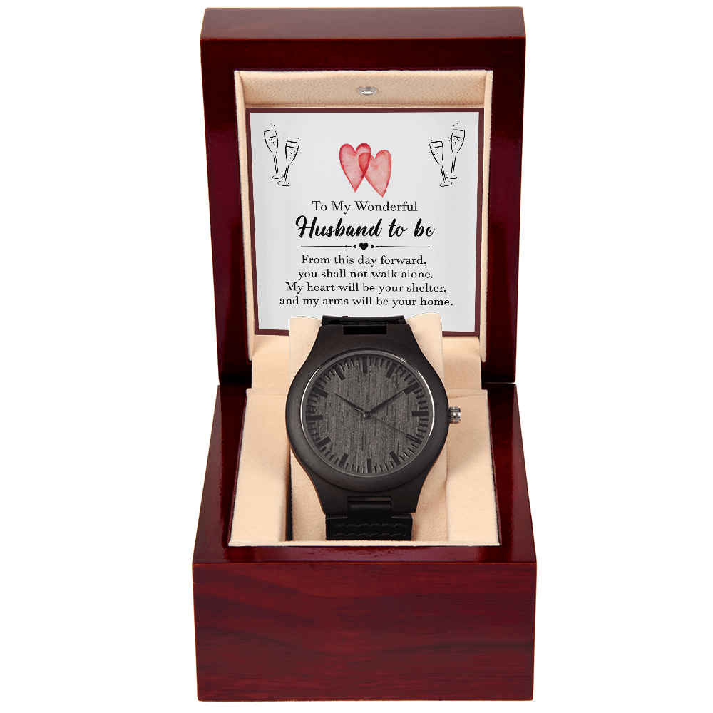 To My Husband to Be Wooden Watch Urban Celt