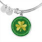 Customizable Irish Shamrock Adjustable Bangle - Urban Celt