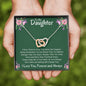 To My Daughter Forever and Always Hearts Necklace - Urban Celt