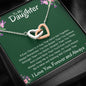 To My Daughter Forever and Always Hearts Necklace - Urban Celt