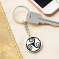 Celtic Triskele Engraved Keychain - Urban Celt
