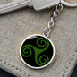 Celtic Triskele Engraved Keychain Gift - Urban Celt