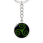 Celtic Triskele Engraved Keychain Gift - Urban Celt