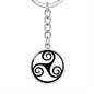 Celtic Triskele Engraved Keychain - Urban Celt