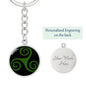 Celtic Triskele Engraved Keychain Gift - Urban Celt
