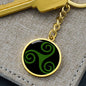 Celtic Triskele Engraved Keychain Gift - Urban Celt