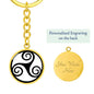 Celtic Triskele Engraved Keychain - Urban Celt